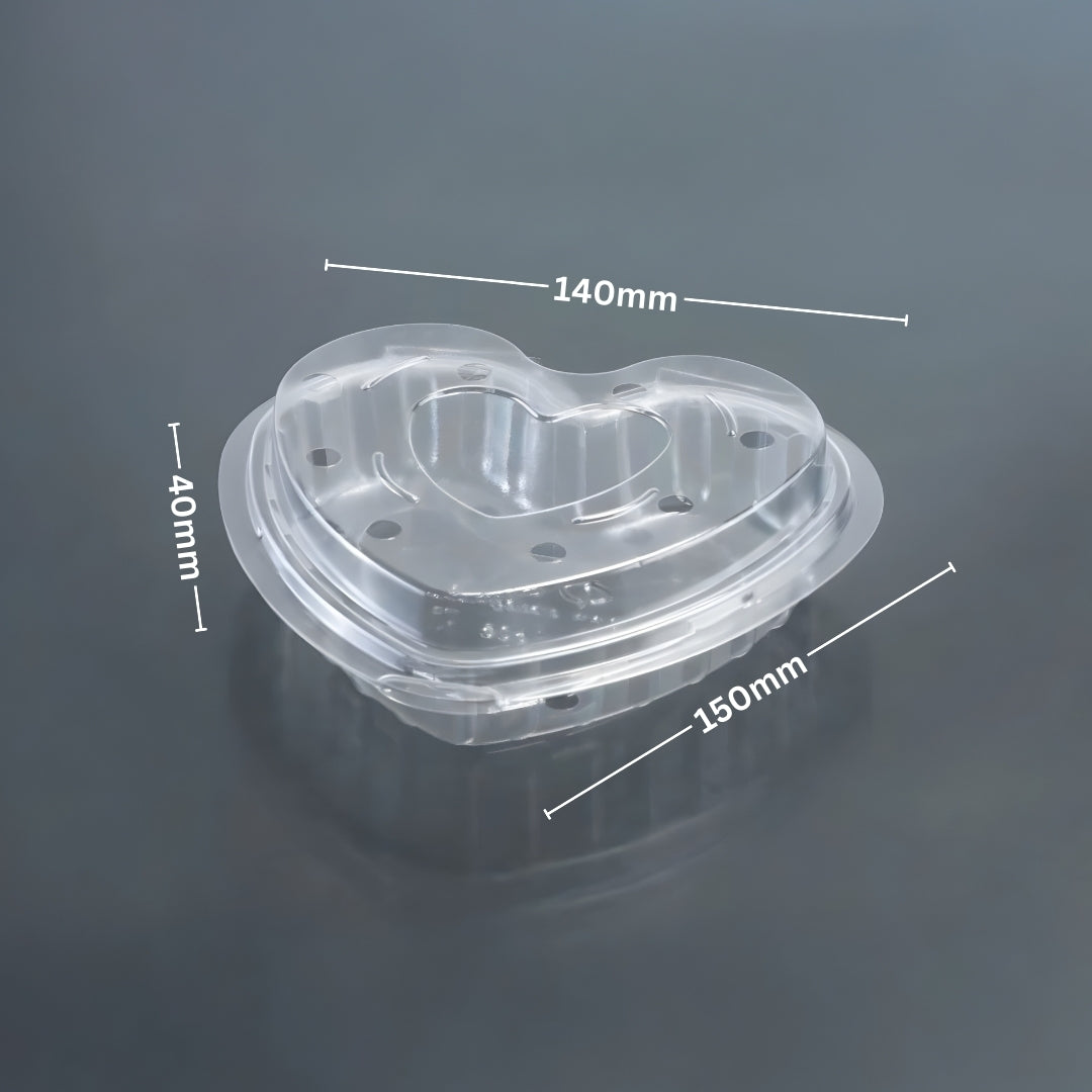 HEART HINGED BOX SMALL (PET Punnet)