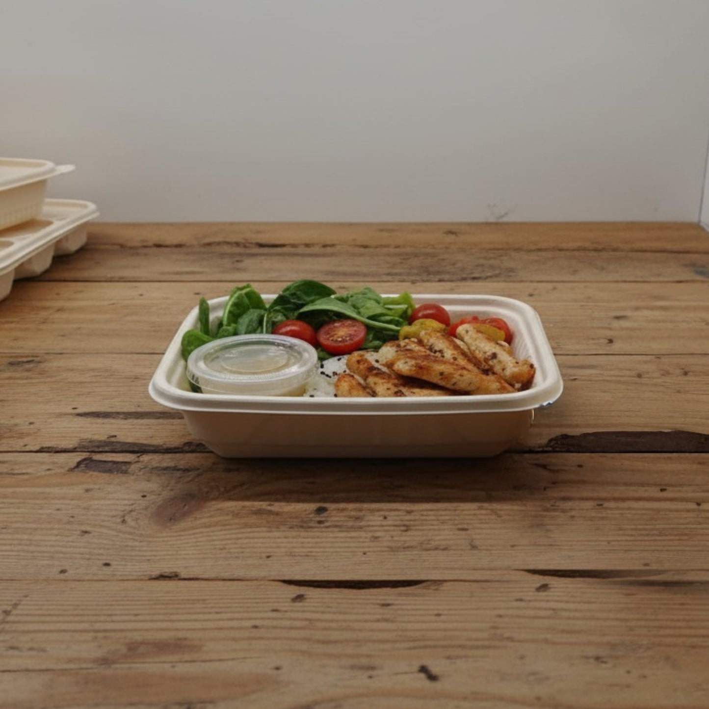 DB 500ml Cornstarch Lunch Container (WL)