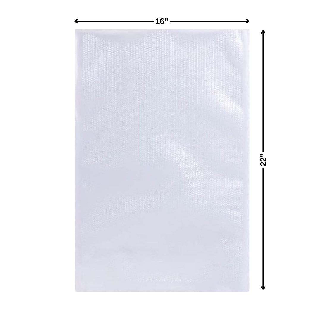 Vacuum Pouch Both Side Transparent – 3 Side Seal 16 x 22