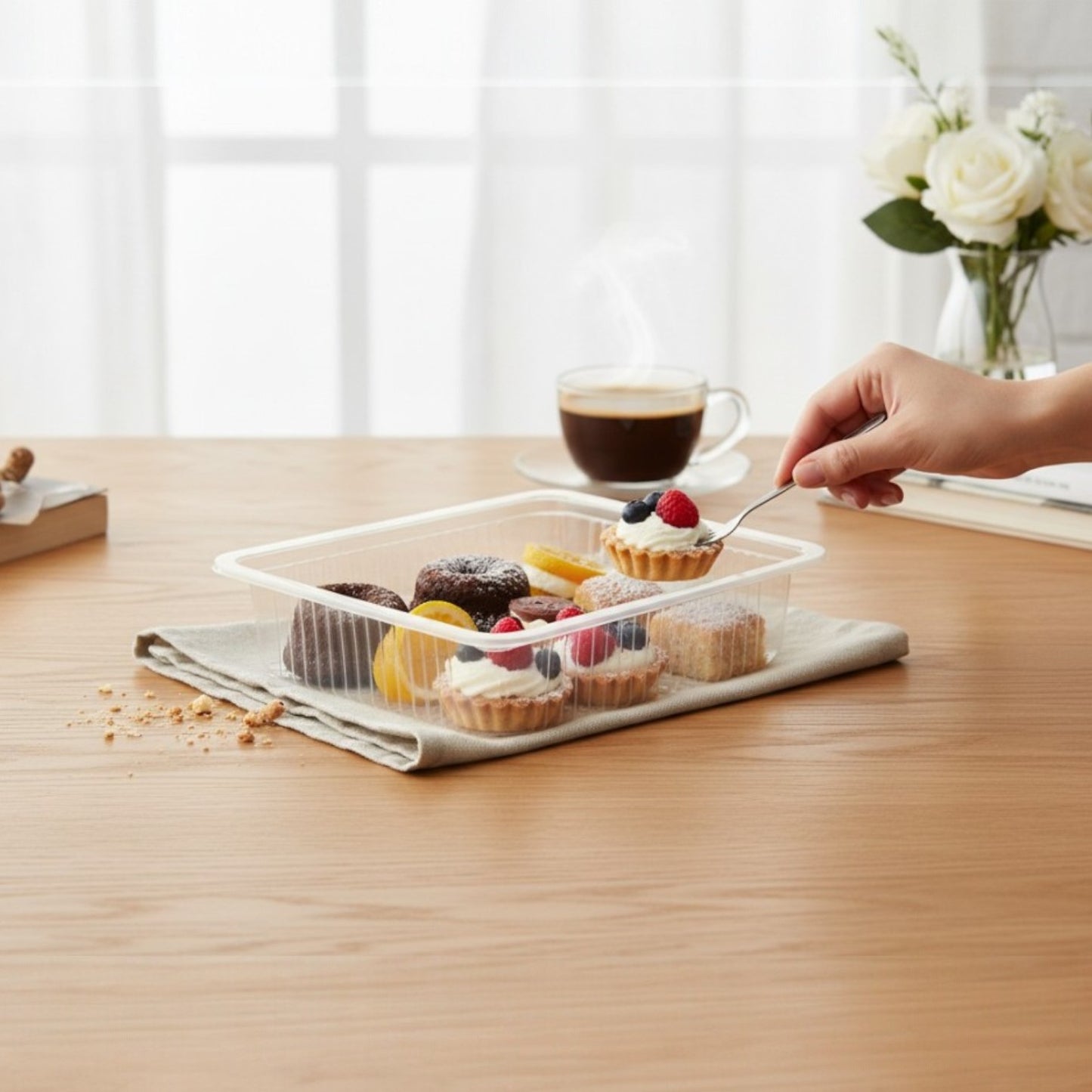 190 × 140 × 55 mm PP Rectangular Tray
