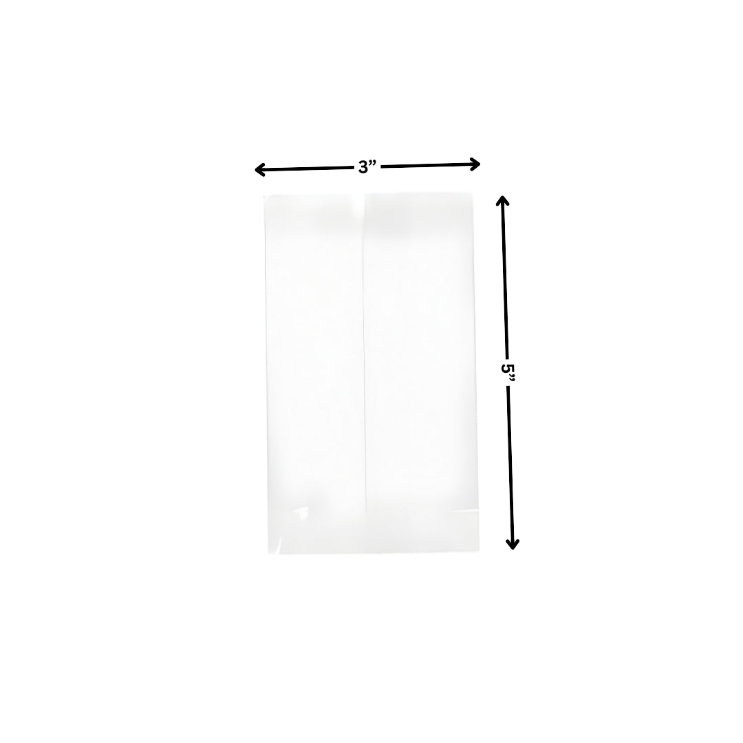 Transparent Center Seal Pouches ( 3 x 5 Inch )