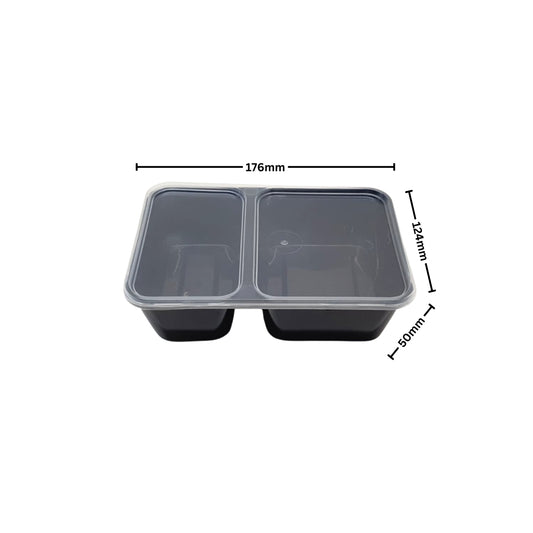 Rectangle 500 ml 2-CP Container with Clear Lid
