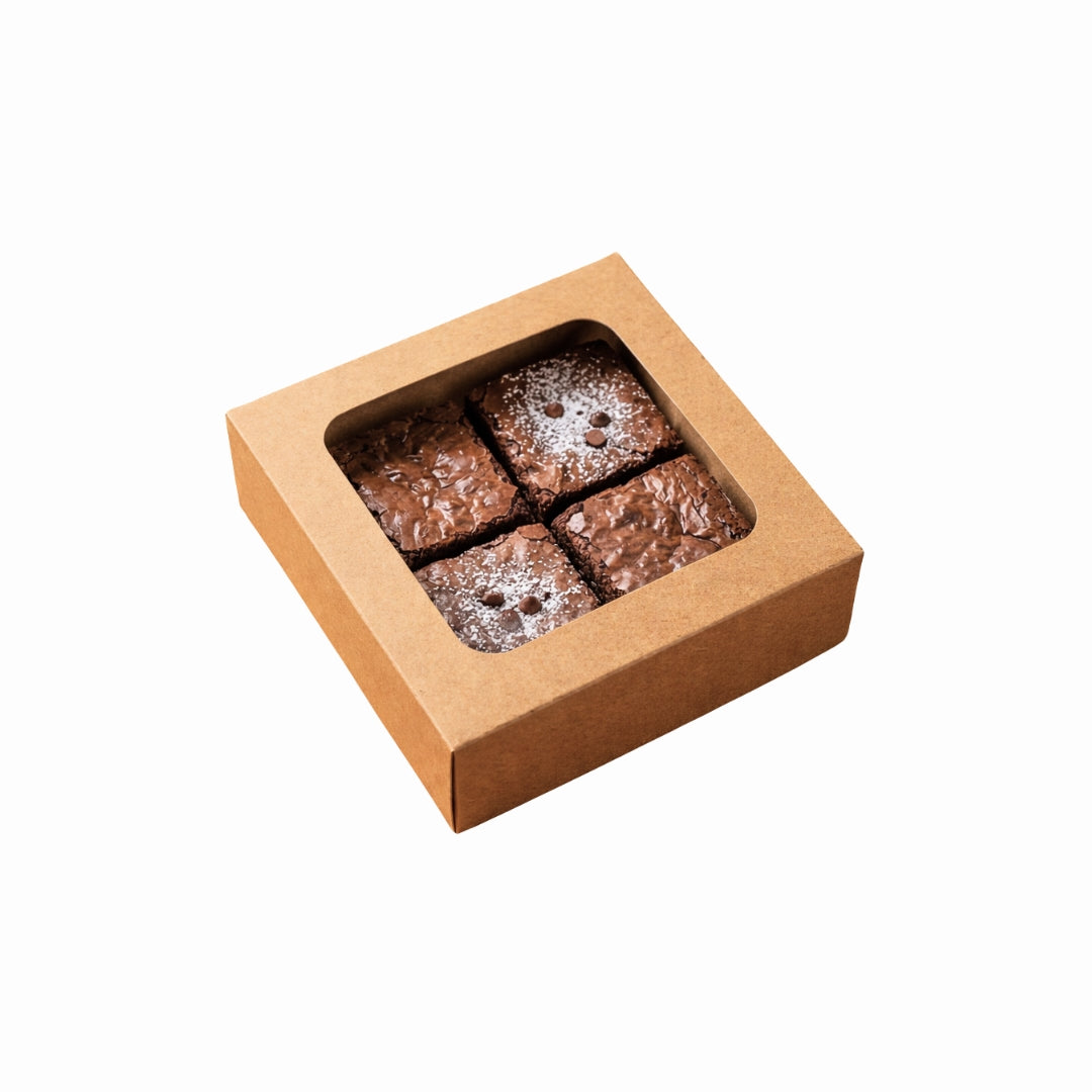 Kraft 6x6x2 Window Brownie Box