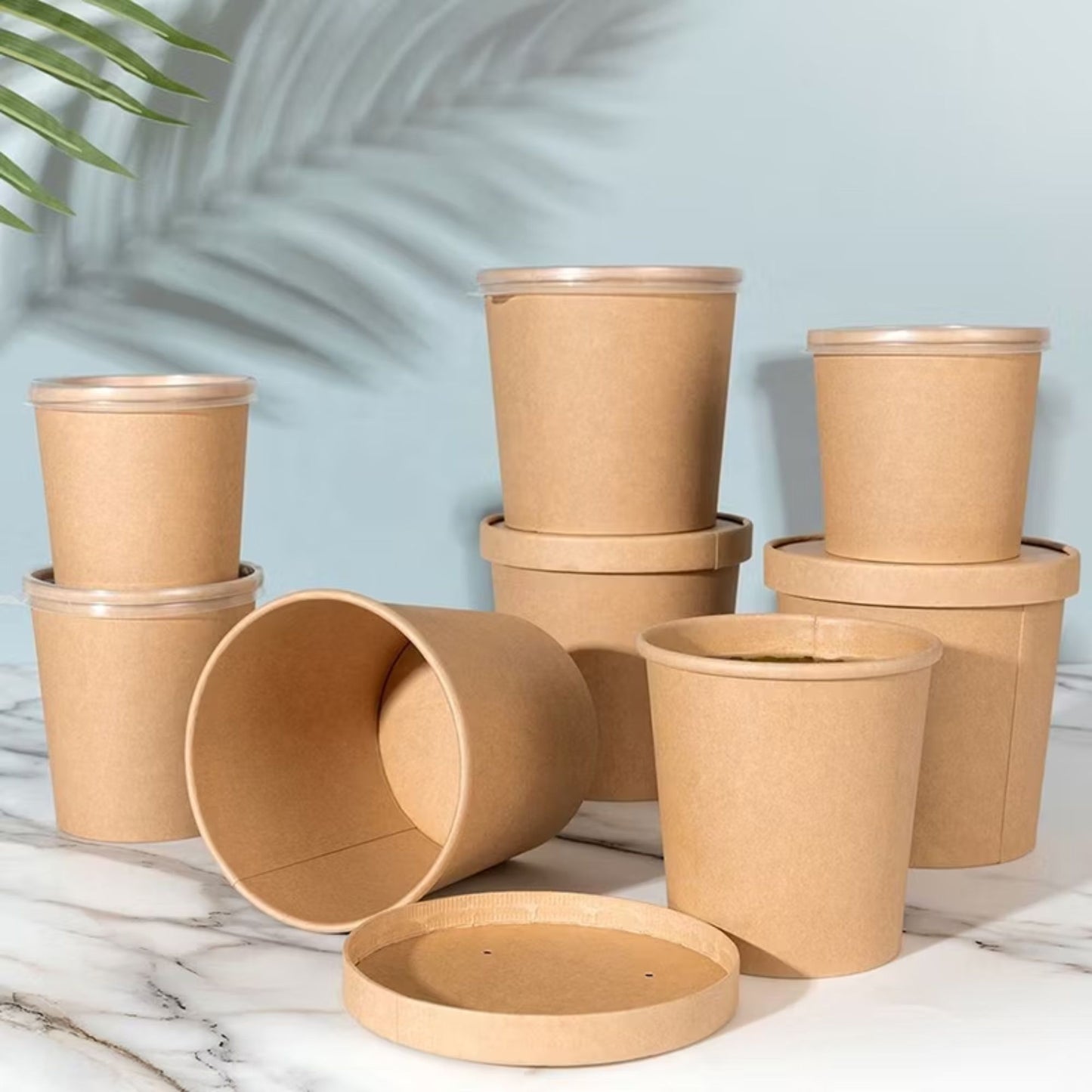 1000 ml Kraft Round Paper Container