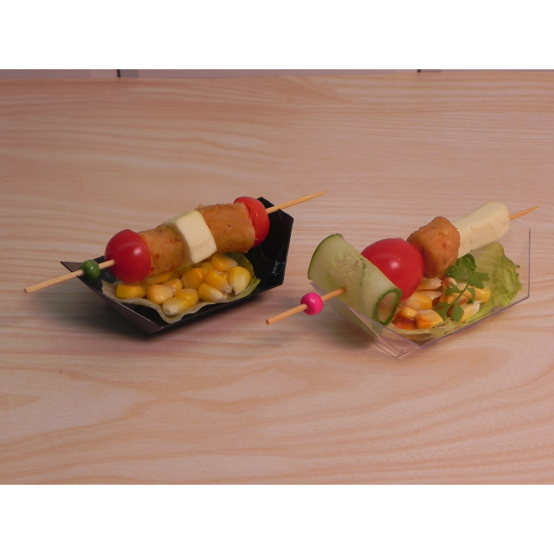 4 inch Boat Tray (Black/Clear) NP PS 9