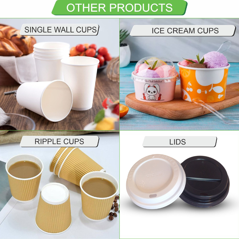 16 oz White Double Wall Paper Cups