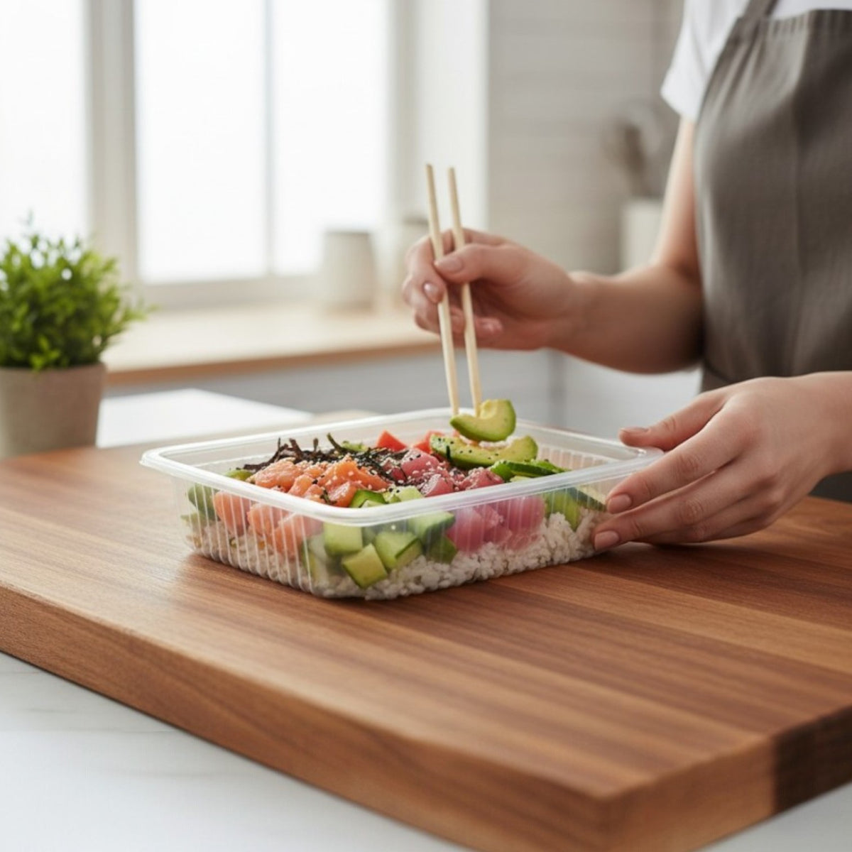 190 × 140 × 30 mm PP Rectangular Tray
