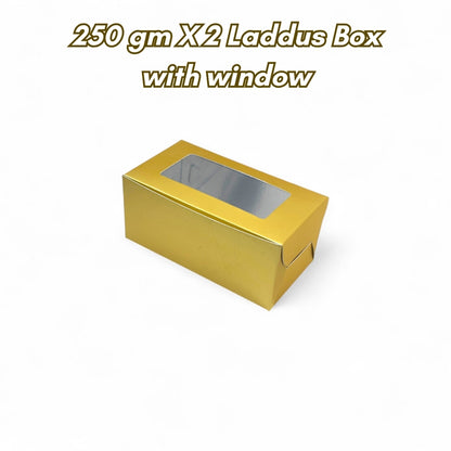 Golden Sweet Box 250g x 2 Laddus (With Window)