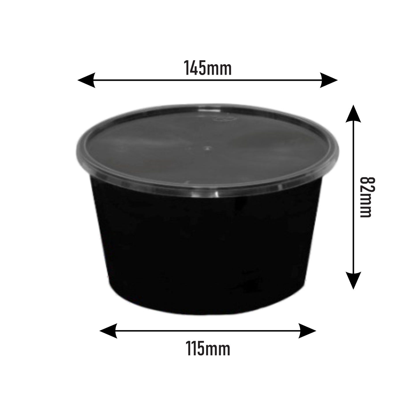 1000 ml Flat Container (145 DIA)