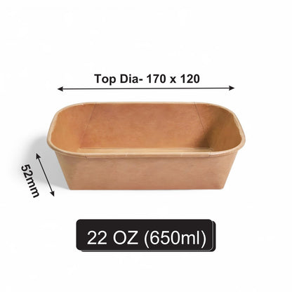 650 ml Rectangle Paper Container