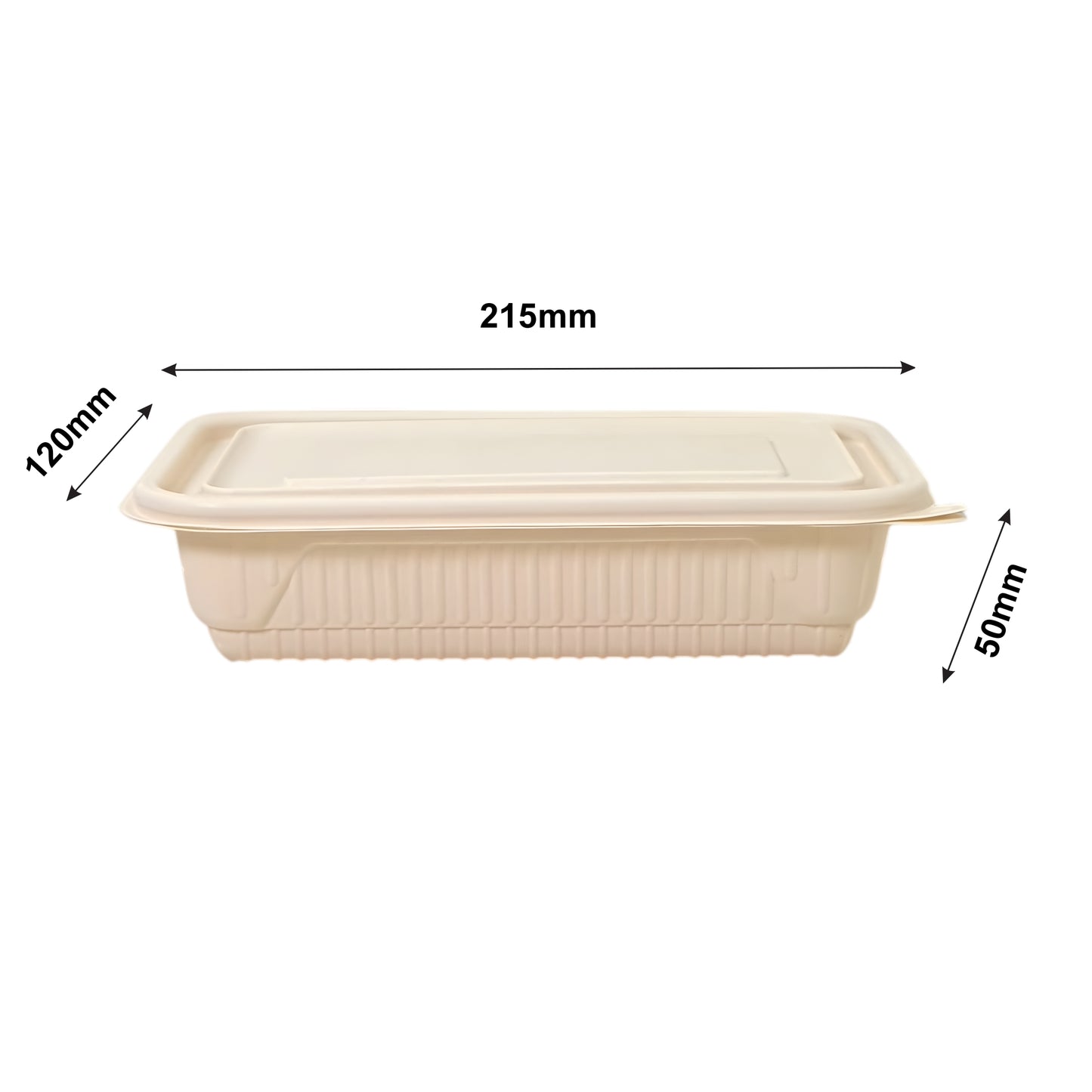 DB 750ml Cornstarch Lunch Container (WL)
