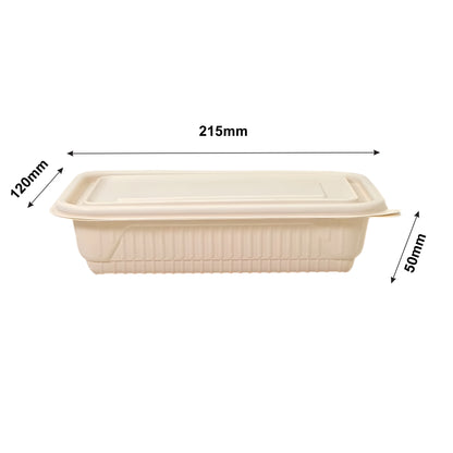 DB 750ml Cornstarch Lunch Container (WL)