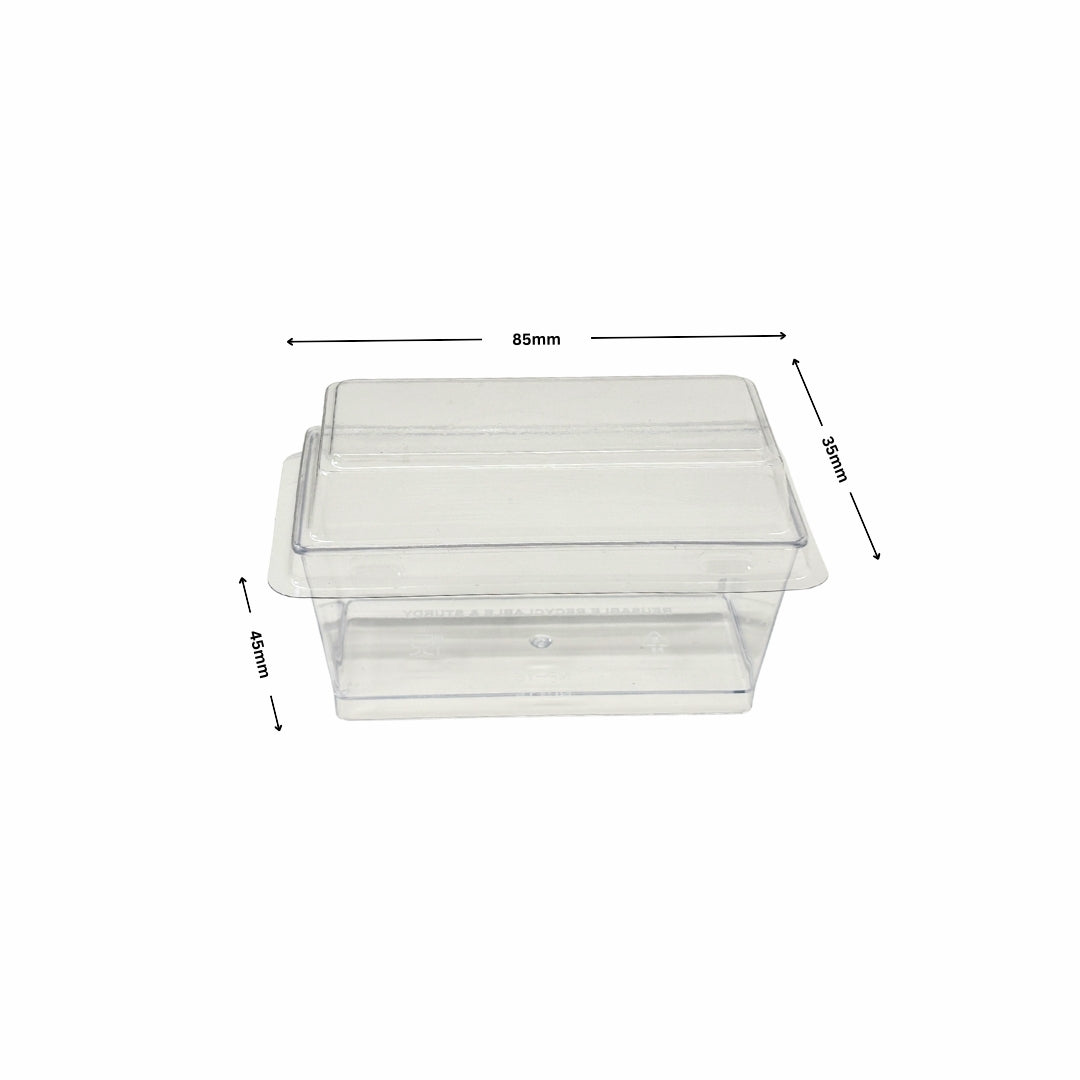 NP PS 15 Rectangle Mousse Container 130ml with Lid