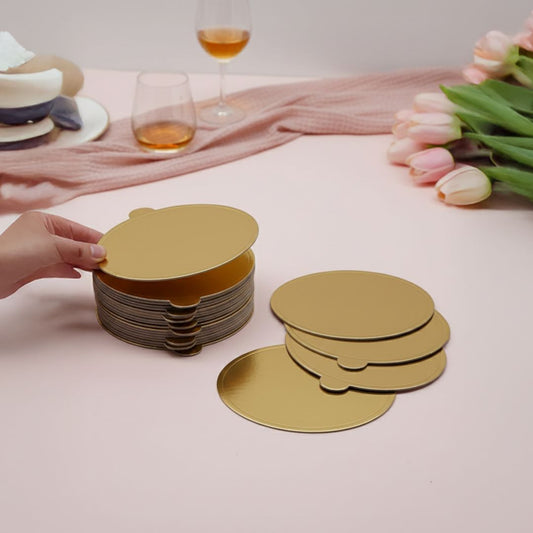 Cake Pastry Board – Round Gold (3.5)