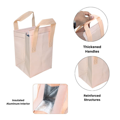 5.5x5x8 Pink SI NW Laminated Insulated Bag