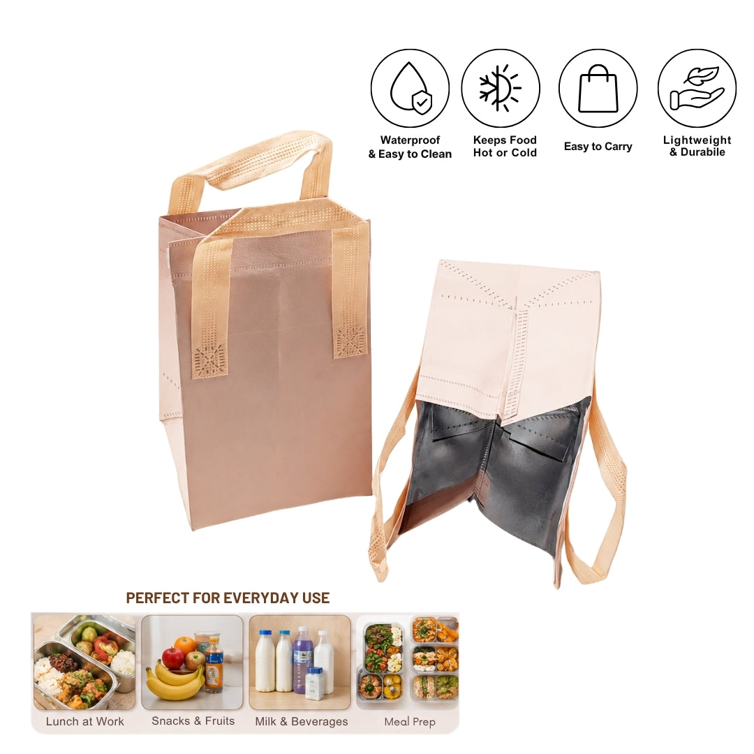 5.5x5x8 Pink SI NW Laminated Insulated Bag