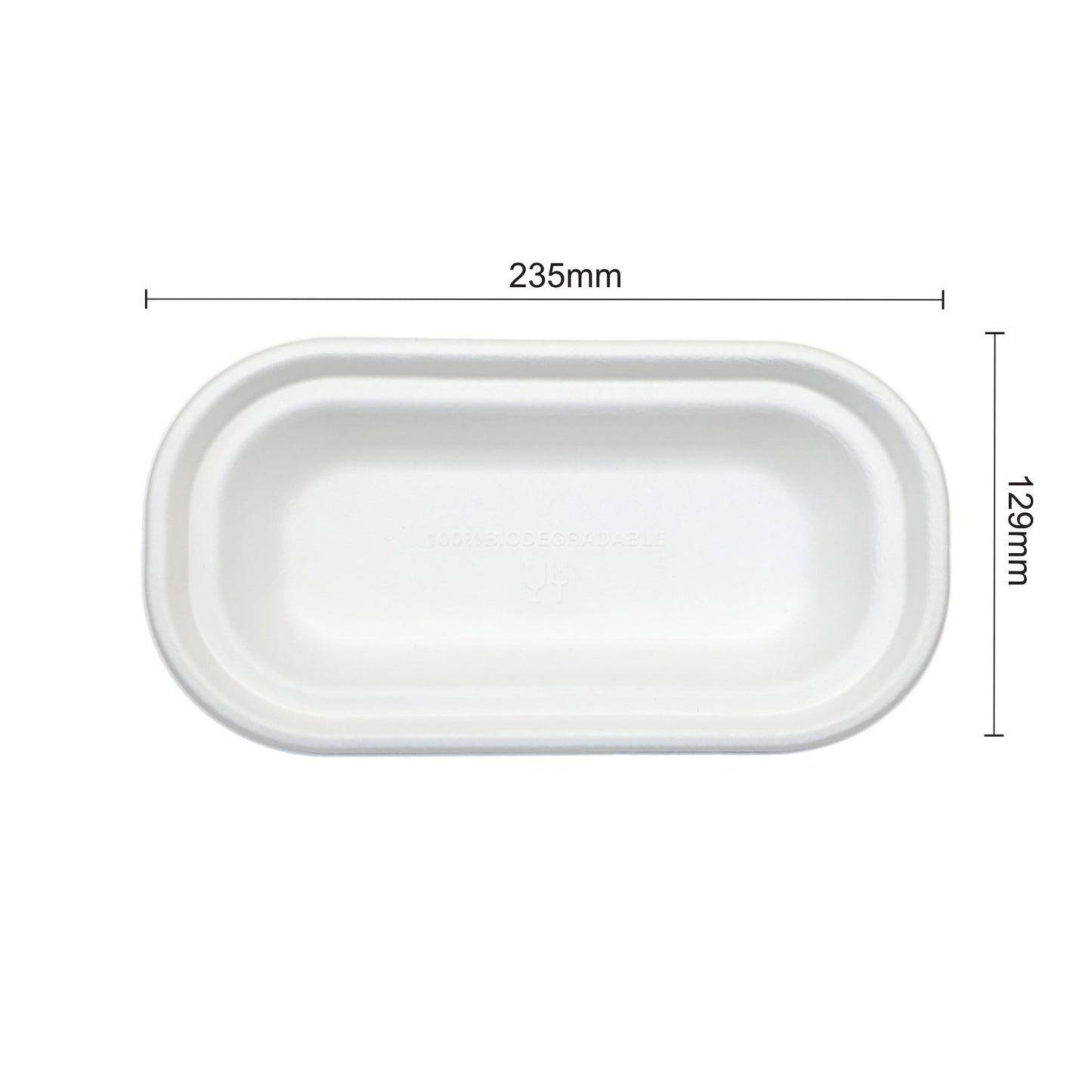 BW 500ml Oval Bowl With Lid