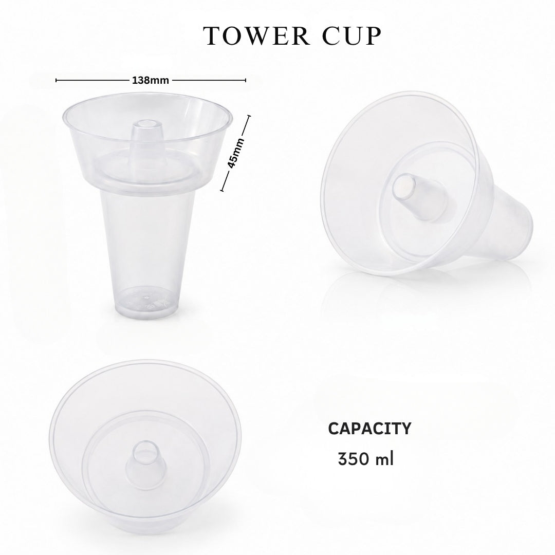 350ml Freyo Tower  80Dia & 90Dia  (False Bottom)