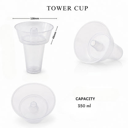 350ml Freyo Tower  80Dia & 90Dia  (False Bottom)