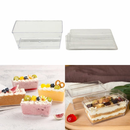 NP PS 15 Rectangle Mousse Container 130ml with Lid