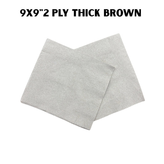 Starter Tissue 9x9 2 Ply Thick Brown