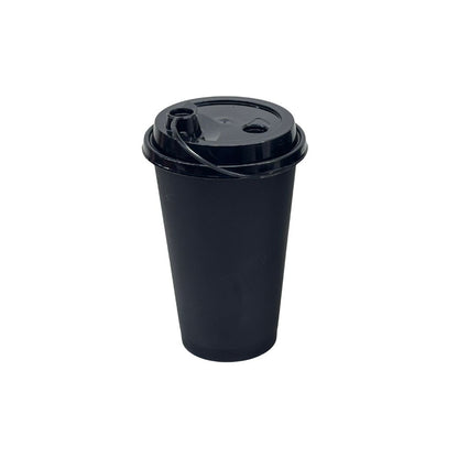 500 ml Paknserve Black Sipper Container Frosted Finish with Black Lid (90D)
