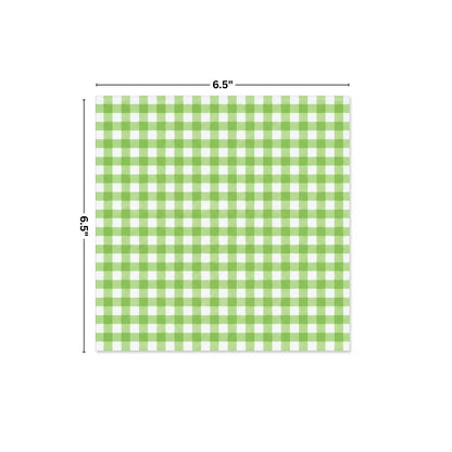 Bento Cake Liner (Green Gingham)