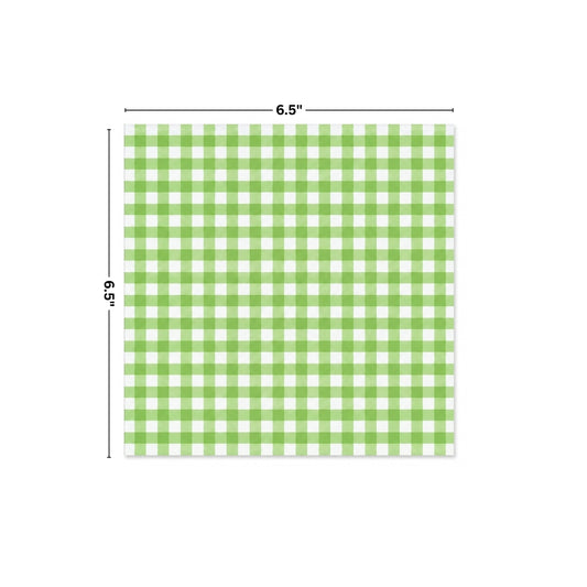 Bento Cake Liner (Green Gingham)