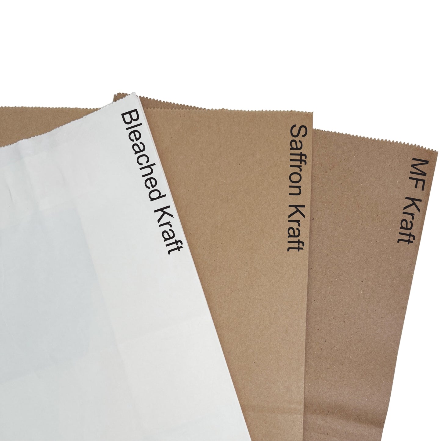 7x5x12" White SOS Bleached Kraft Bag – 70 GSM, 26 BF