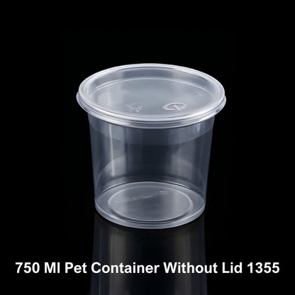 750 Ml Pet Container With Lid DLX (1355A)