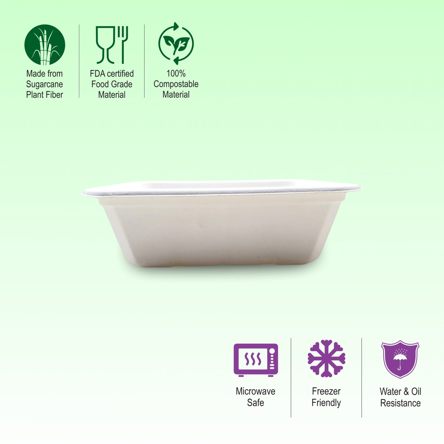 BW 750ml Rectangle Container With Lid