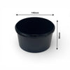 1200ml Black Tamper Proof Flat Round Container with Lid