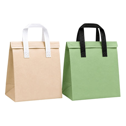 10x8x11 SI NW Laminated Insulated Bag (Light Green / Pink)