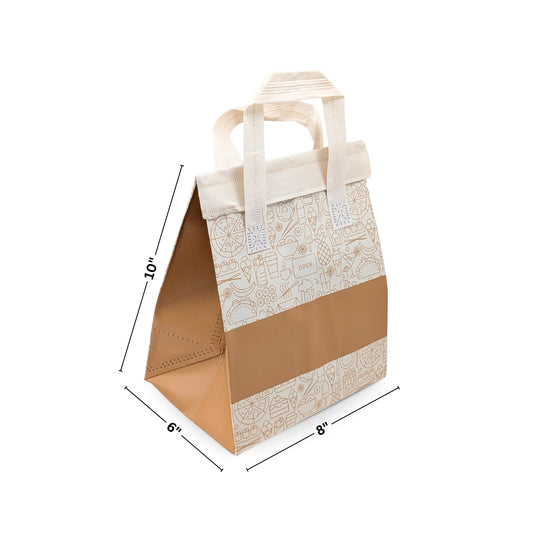 8x6x10 Generic Print SI NW Laminated Bags (Brown/Green)
