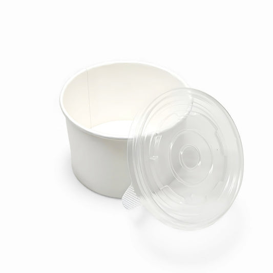 350 ML White Round Paper Container