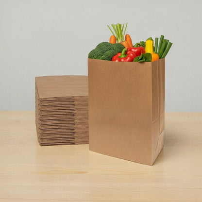 7.5x5x10" Brown SOS MF Kraft Bag – 80 GSM, 24 BF