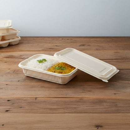 DB 750ml Cornstarch Lunch Container (WL)