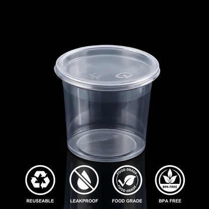 750 Ml Pet Container With Lid DLX (1355A)