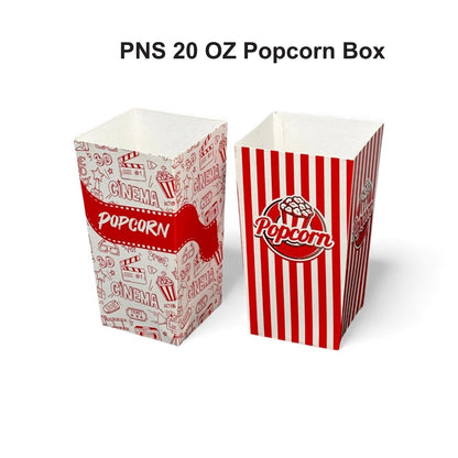 PNS 20 OZ Popcorn Box Printed (Red Color)