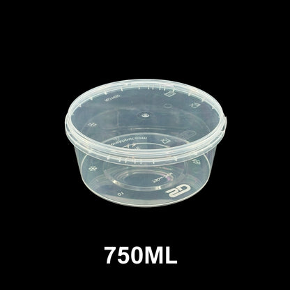 750ml Tamper Proof Flat Round Container with Lid