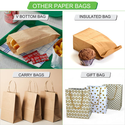 7x5x12" White SOS Bleached Kraft Bag – 70 GSM, 26 BF