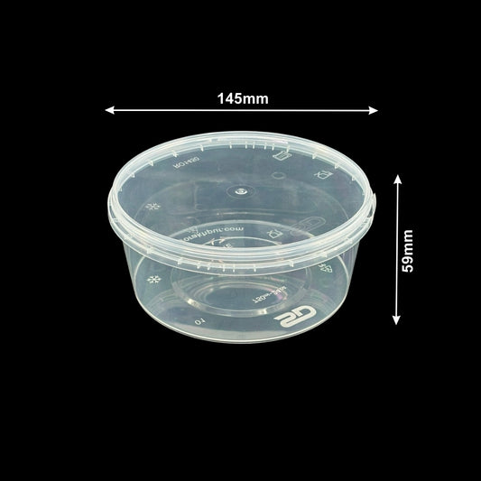 750ml Tamper Proof Flat Round Container with Lid