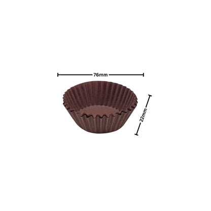 Round Cup Brown & Brown Printed 32mm