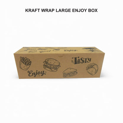 Kraft Wrap Box Large Enjoy
