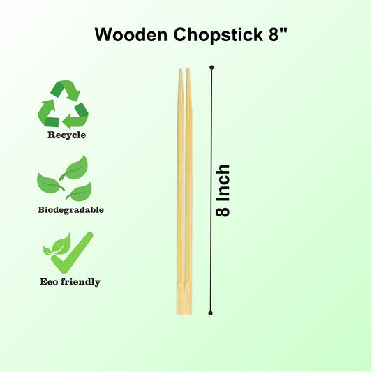 Wooden Chopstick 8"