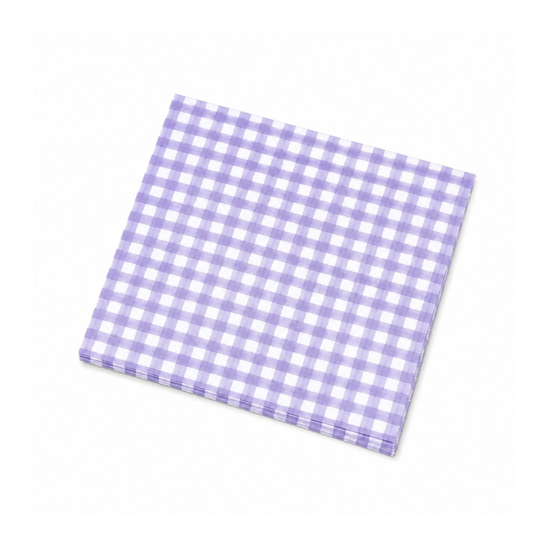 Bento Cake Liner (Purple Gingham)