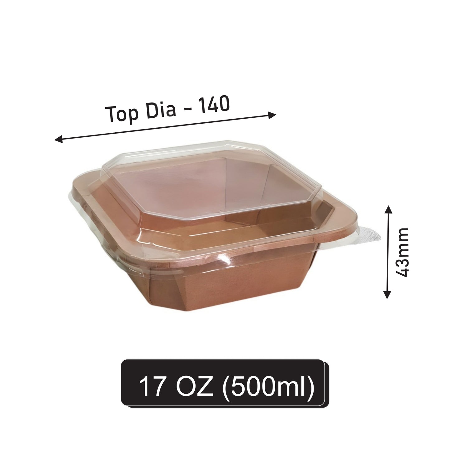 17 oz Square Paper Container