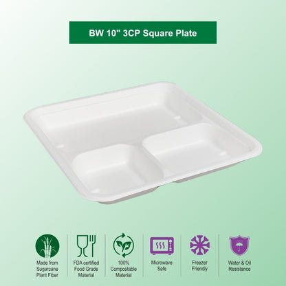 BW 10" 3CP Square Plate