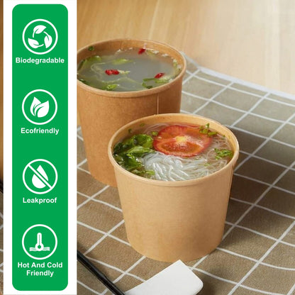350 ml Kraft Round Paper Container