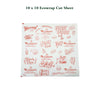 Ecowrap Printed Cut Sheet 10 x 10 inch Red color (250 Sheets) Butter Paper
